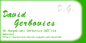 david gerbovics business card